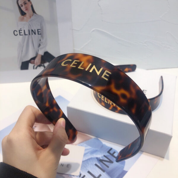 셀린느 CELINE 모노크롬 헤드밴드 아세테이트 & 브라스 - 이미지 3