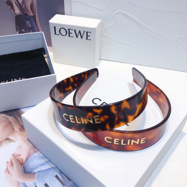 셀린느 CELINE 모노크롬 헤드밴드 아세테이트 & 브라스