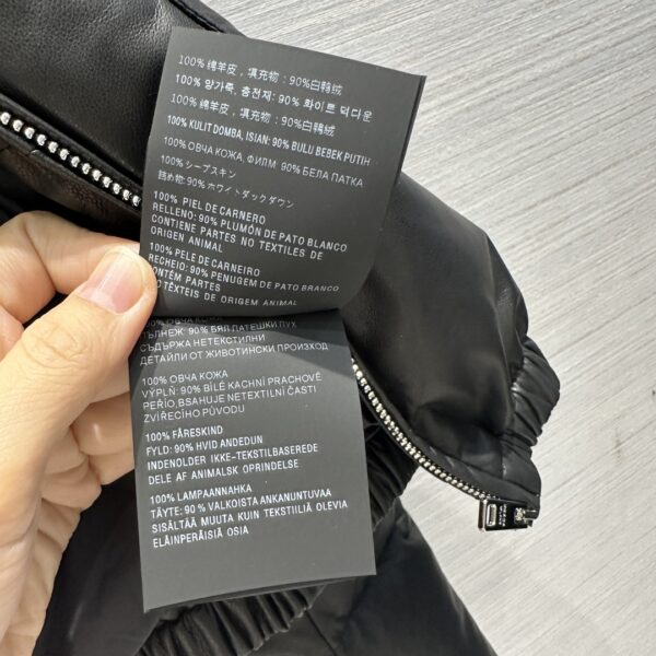 프라다 23FW 시레 램스킨 크롭 패딩 숏패딩 - 이미지 4