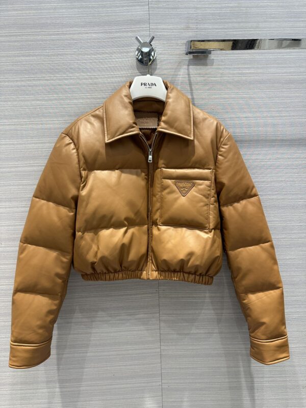 프라다 23FW 시레 램스킨 크롭 패딩 숏패딩 - 이미지 6