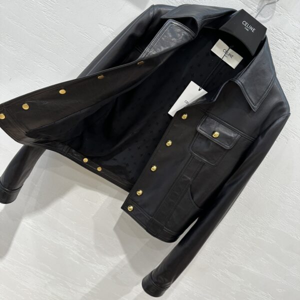 셀린느 23FW 여성 가죽 자켓 2EG36305Q - 이미지 5