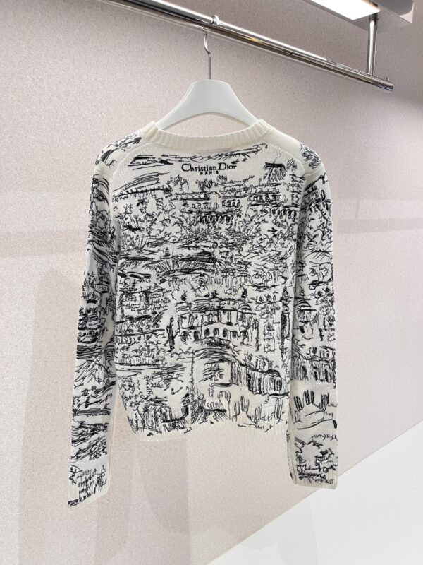 디올 paris Allover 자수 스웨터 니트 444S57AM034 - 이미지 6