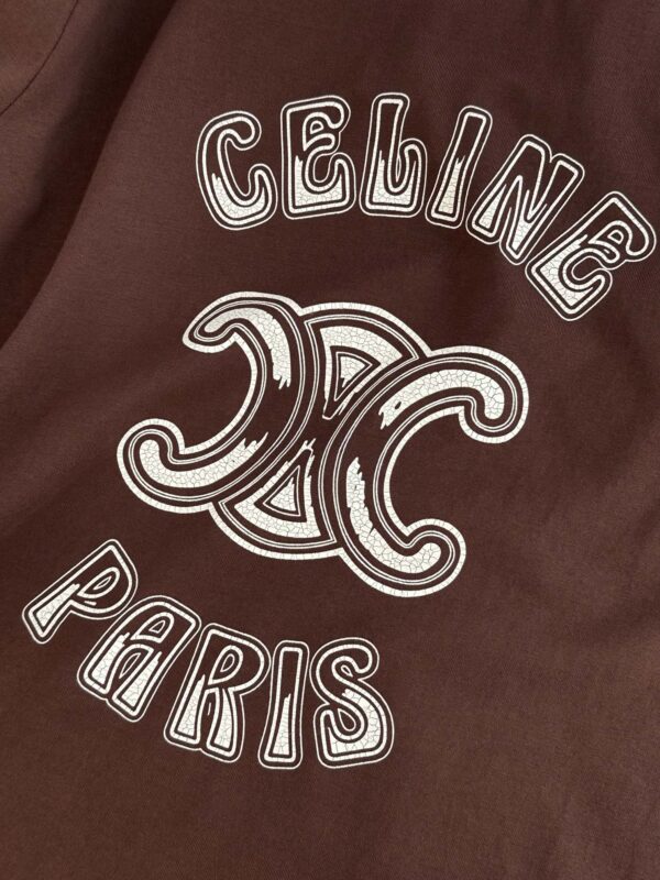 셀린느 코튼 저지 CELINE PARIS 70’S 티셔츠 2X97I671Q - 이미지 3