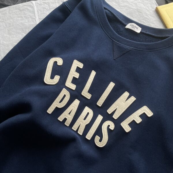 셀린느 코튼 플리스 CELINE PARIS 루즈 맨투맨 2Y43E649W - 이미지 3