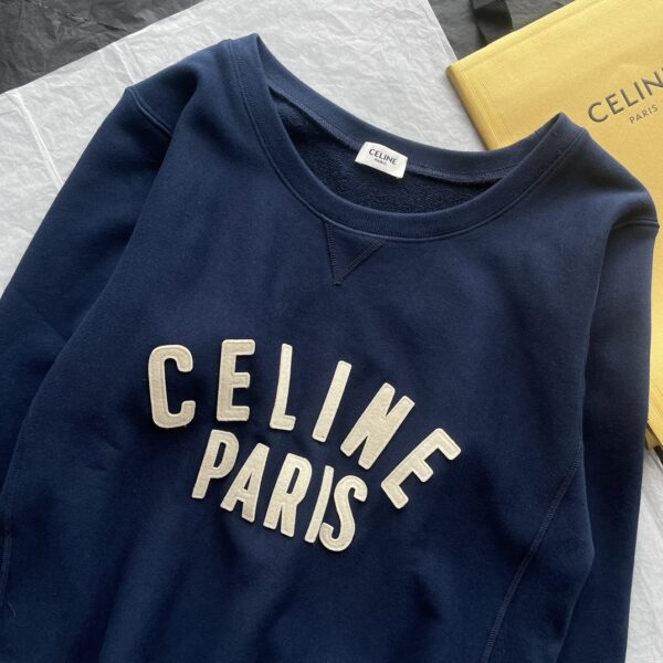 셀린느 코튼 플리스 CELINE PARIS 루즈 맨투맨 2Y43E649W - 이미지 2