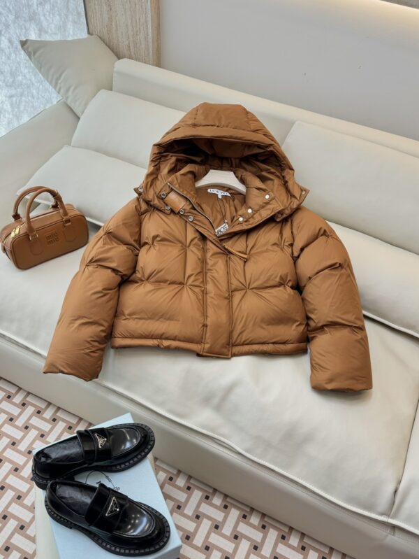 로에베 24 FW 핀치 디테일 후드 패딩 자켓 S359Y02XB9 - 이미지 5