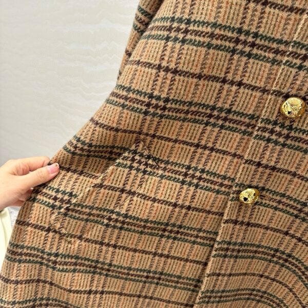 셀린느 PRINCE OF WALES 울 빅투아르 맥 코트 2M45D167Z - 이미지 6