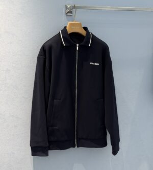 미우미우 Bonded 피케 테크니컬 저지 블루종 자켓 ML1258