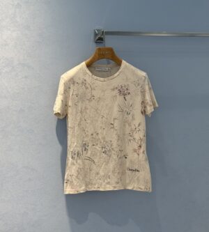 디올 Millefiori 코튼 린넨 자수 티셔츠 543T09A4241