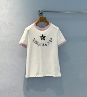 디올 리비에라 반팔 티셔츠 화이트 543T07A4537