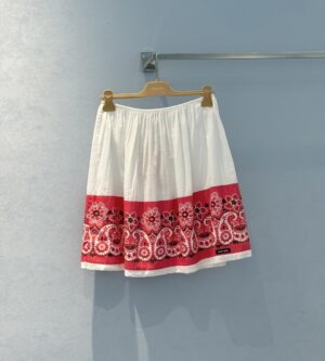 미우미우 슬러브 포플린 스커트 프린트 MG2487