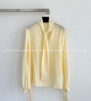 발렌티노 크레이프 드 신 셔츠 실크 블라우스 7B3AEAV221B