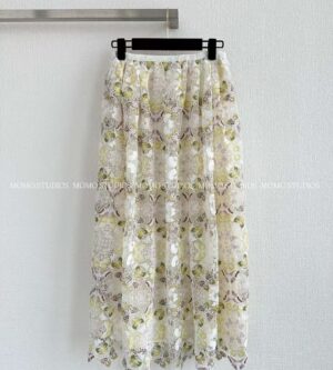 디올 레이스 미디 스커트 521J19A8261