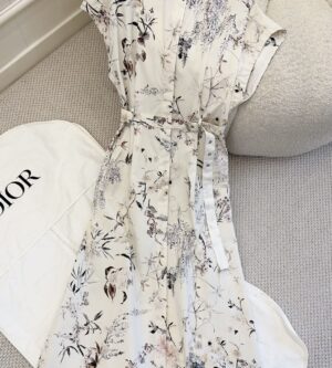 디올 Millefiori 벨트 미디 원피스 547D83A3A67