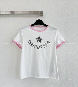 디올 리비에라 반팔 티셔츠 화이트 543T07A4537