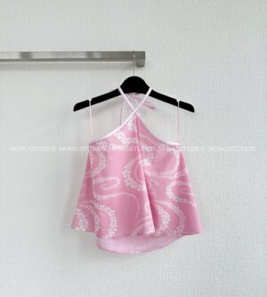 샤넬 프린티드 코튼 보일 나시탑 P78595