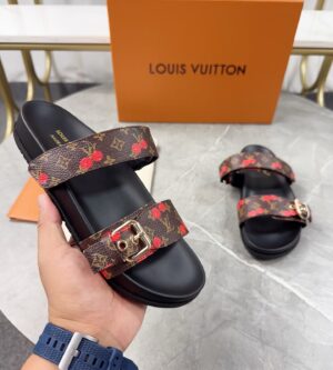 루이비통 무라카미 타카시 LV x TM 봄 디아 플랫 컴포트 뮬 슬리퍼 1AHLZQ