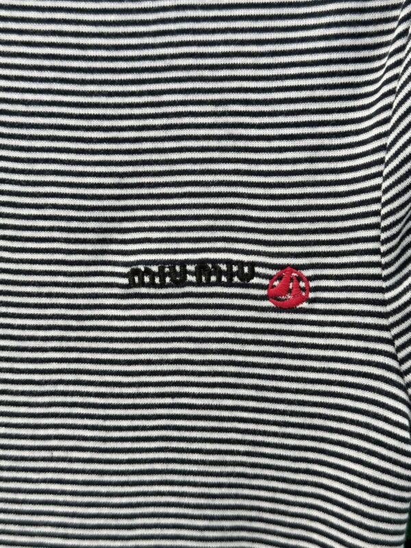 미우미우 X 프티 바토 스트라이프 티셔츠 MJN563 - 이미지 4