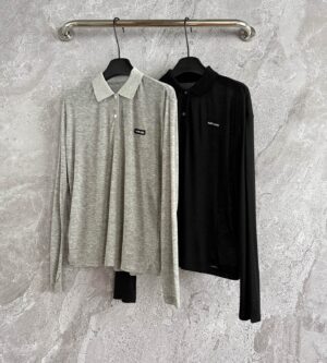 미우미우 롱슬리브 저지 폴로 셔츠 MJL050