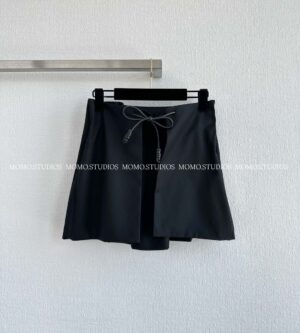 로에베 매듭 디테일 코튼 실크 미니 스커트 S359Y08X96