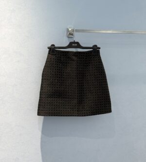 디올 마이크로까나쥬 미디스커트 치마 블랙 541J05A2567