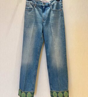 발렌티노 자카드 트리밍 데님 팬츠 청바지 6B3DD18X94V