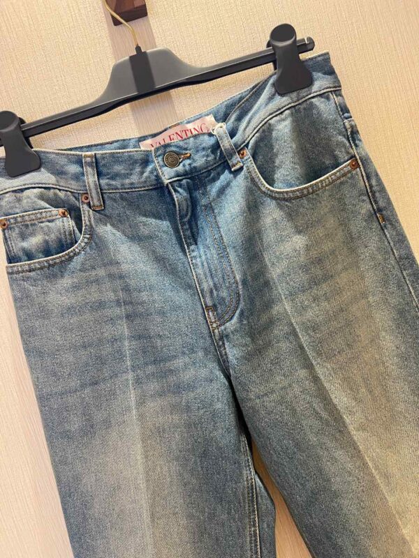 발렌티노 자카드 트리밍 데님 팬츠 청바지 6B3DD18X94V - 이미지 2