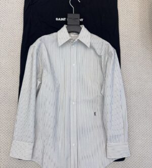 생로랑 스트라이프 코튼 셔츠 835517
