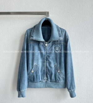 샤넬 자수 데님 블루종 청자켓 P78559