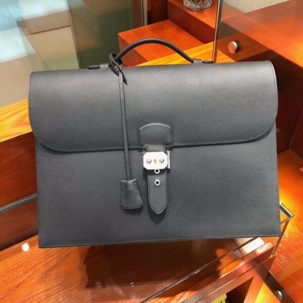 에르메스 S Sac a Depeches light 1 37 사카데페슈 브리프케이스 H074409C - 이미지 6