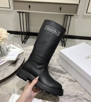 디올 디 스콧 부츠 러버 이펙트 블랙 KCT087CBU