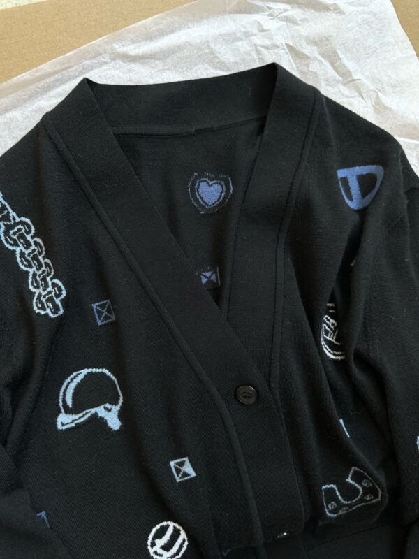 에르메스 “Candy Libris Bandana” 가벼운 긴팔 가디건 - 이미지 5