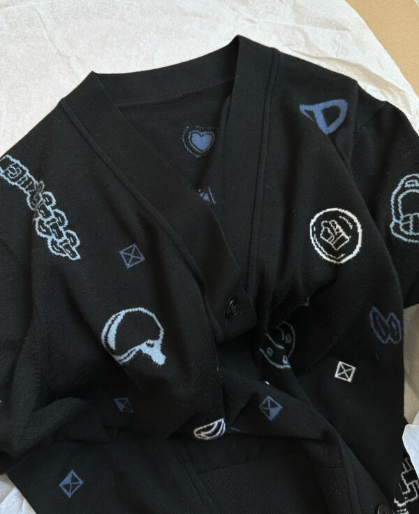 에르메스 “Candy Libris Bandana” 가벼운 긴팔 가디건 - 이미지 3