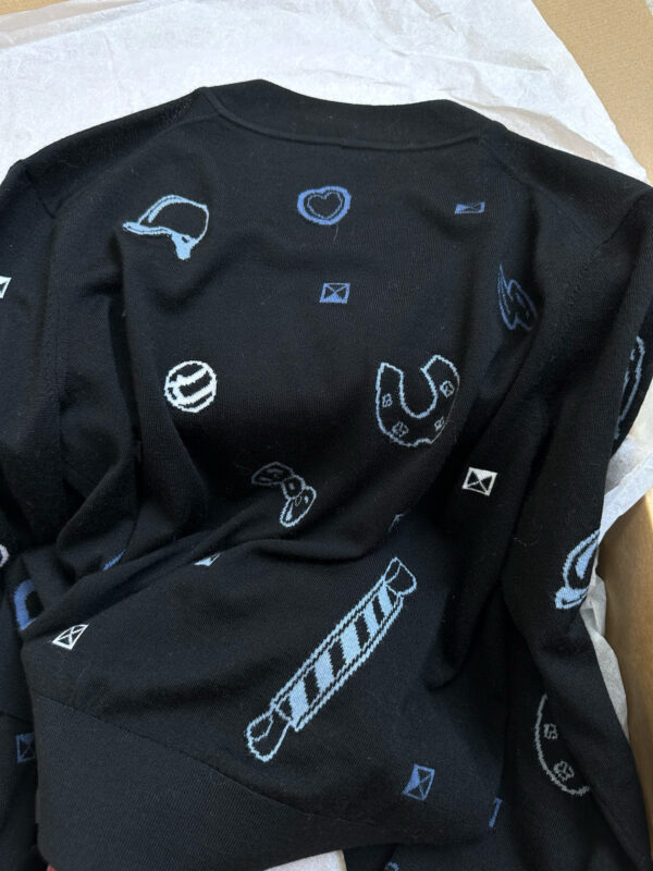 에르메스 “Candy Libris Bandana” 가벼운 긴팔 가디건 - 이미지 4