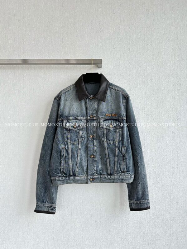 미우미우 25FW 데님 블루종 청자켓 GWB273