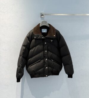 프라다 25FW 크롭 컴팩트 포플린 다운 자켓 패딩 292288