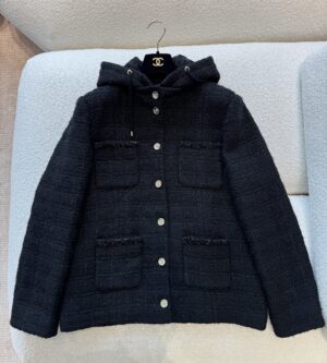 샤넬 25FW 트위드 자켓 후드 탈부착 P80443