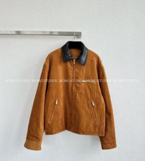 미우미우 코듀로이 패디드 블루종 자켓 ML1336